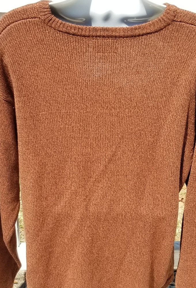 90's Kani Jeans Knit Brown Crewneck Sweater Sz XL - Picture 5 of 6